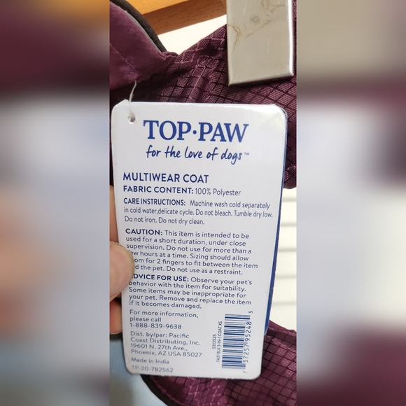 TOP PAW 3IN1 COAT (XS) - Picture 6 of 10